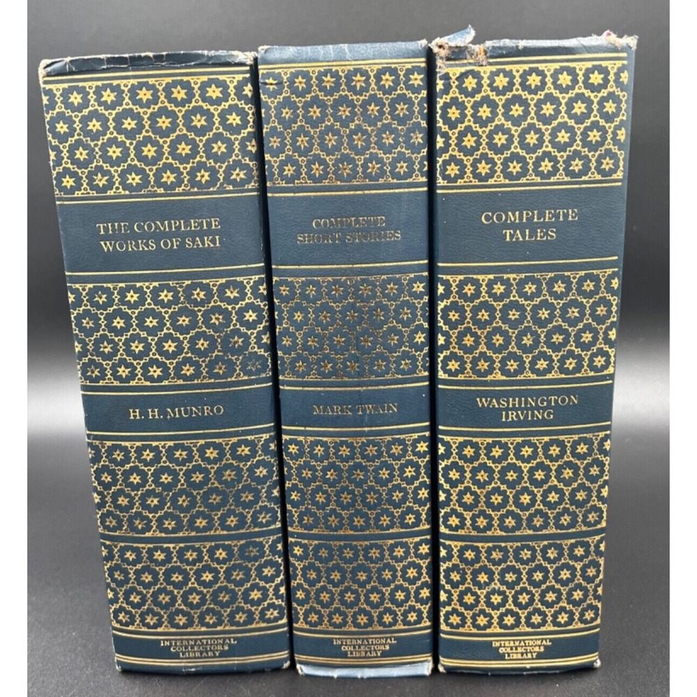 1975 The Complete Book Set Of 3 Mark Twain/H.H. Munro/Washington Irving